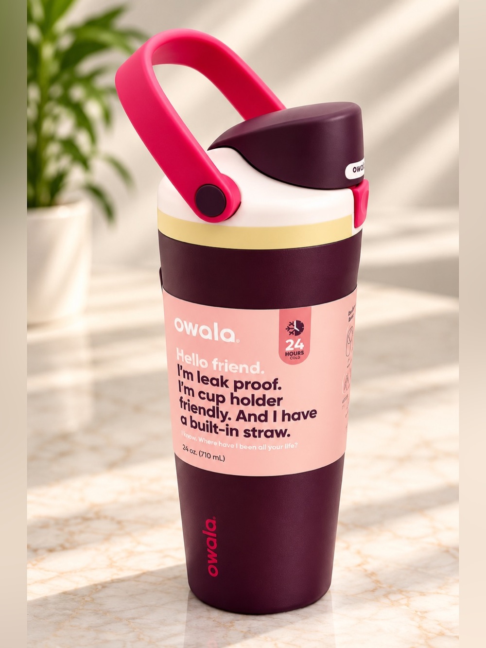 Owala 24oz free sip stainless steel tumbler